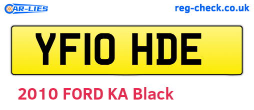 YF10HDE are the vehicle registration plates.