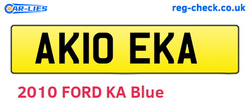AK10EKA are the vehicle registration plates.