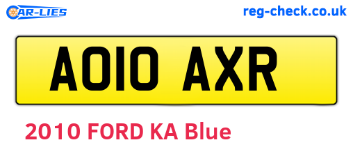 AO10AXR are the vehicle registration plates.