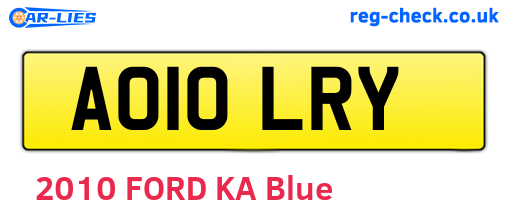 AO10LRY are the vehicle registration plates.