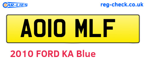 AO10MLF are the vehicle registration plates.