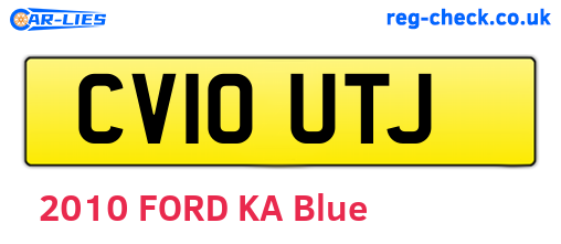 CV10UTJ are the vehicle registration plates.