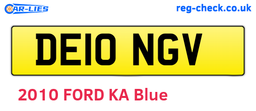 DE10NGV are the vehicle registration plates.