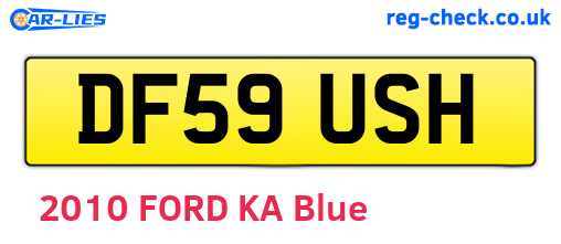 DF59USH are the vehicle registration plates.