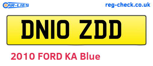 DN10ZDD are the vehicle registration plates.