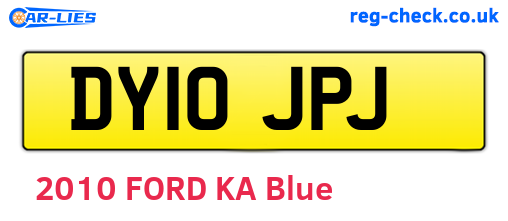 DY10JPJ are the vehicle registration plates.