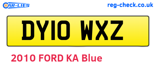 DY10WXZ are the vehicle registration plates.
