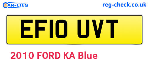 EF10UVT are the vehicle registration plates.