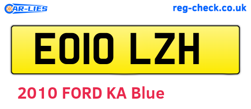 EO10LZH are the vehicle registration plates.