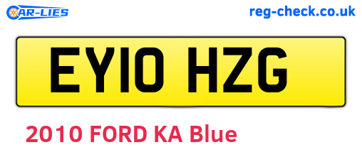 EY10HZG are the vehicle registration plates.