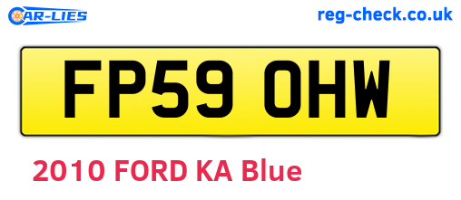 FP59OHW are the vehicle registration plates.
