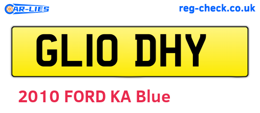 GL10DHY are the vehicle registration plates.