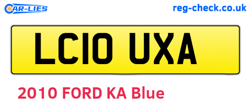 LC10UXA are the vehicle registration plates.