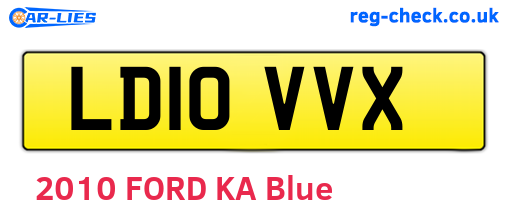 LD10VVX are the vehicle registration plates.