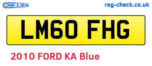 LM60FHG are the vehicle registration plates.