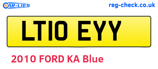 LT10EYY are the vehicle registration plates.