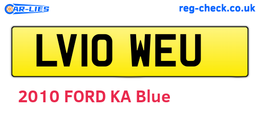 LV10WEU are the vehicle registration plates.