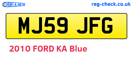 MJ59JFG are the vehicle registration plates.