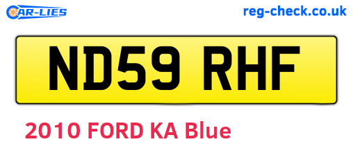 ND59RHF are the vehicle registration plates.