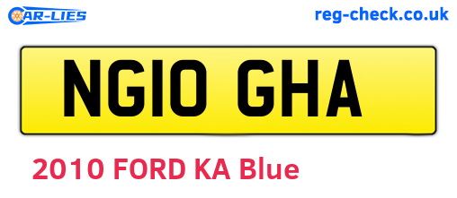 NG10GHA are the vehicle registration plates.