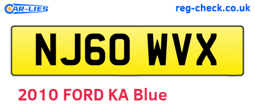 NJ60WVX are the vehicle registration plates.