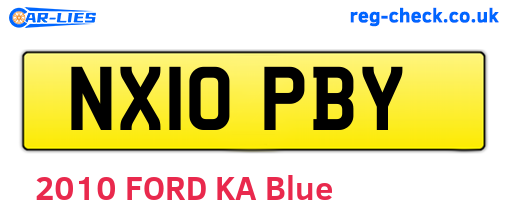 NX10PBY are the vehicle registration plates.