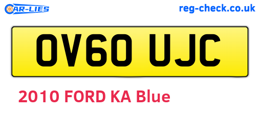OV60UJC are the vehicle registration plates.