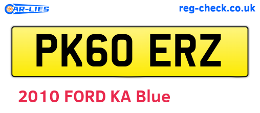PK60ERZ are the vehicle registration plates.