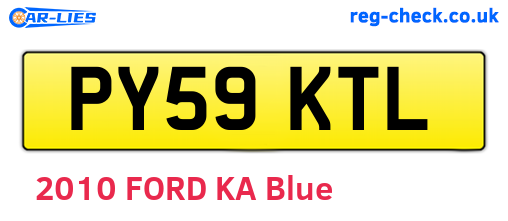 PY59KTL are the vehicle registration plates.