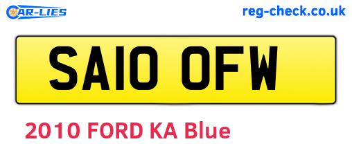SA10OFW are the vehicle registration plates.