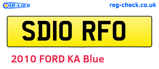 SD10RFO are the vehicle registration plates.
