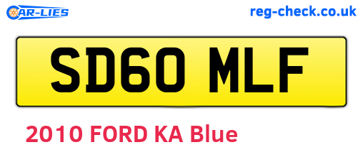 SD60MLF are the vehicle registration plates.