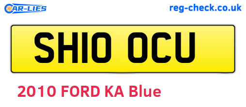 SH10OCU are the vehicle registration plates.