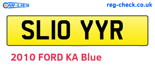 SL10YYR are the vehicle registration plates.