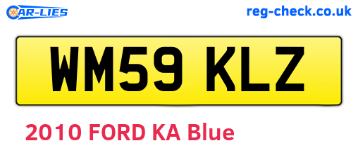 WM59KLZ are the vehicle registration plates.