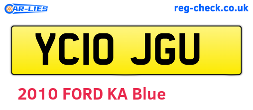YC10JGU are the vehicle registration plates.