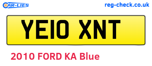 YE10XNT are the vehicle registration plates.