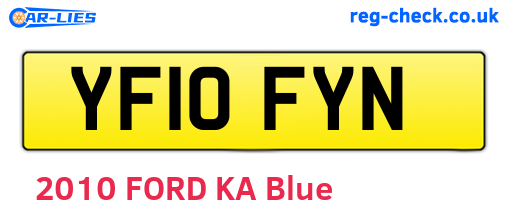 YF10FYN are the vehicle registration plates.