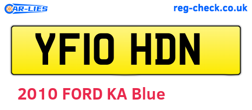 YF10HDN are the vehicle registration plates.