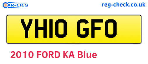 YH10GFO are the vehicle registration plates.