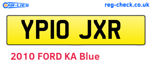 YP10JXR are the vehicle registration plates.