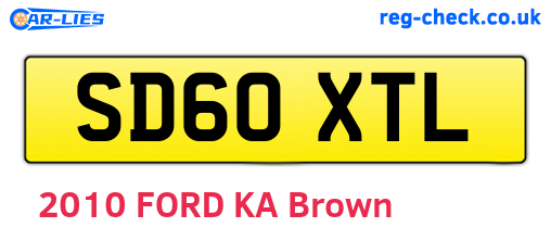 SD60XTL are the vehicle registration plates.