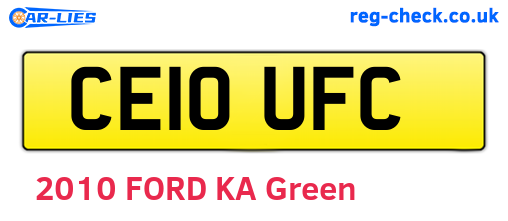 CE10UFC are the vehicle registration plates.