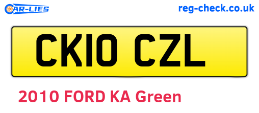 CK10CZL are the vehicle registration plates.