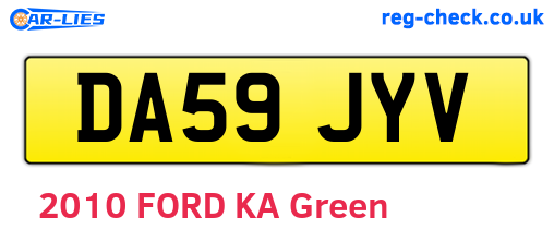 DA59JYV are the vehicle registration plates.