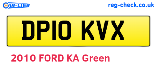 DP10KVX are the vehicle registration plates.