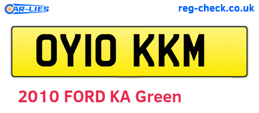 OY10KKM are the vehicle registration plates.