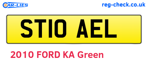 ST10AEL are the vehicle registration plates.