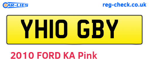 YH10GBY are the vehicle registration plates.