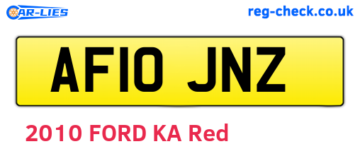 AF10JNZ are the vehicle registration plates.
